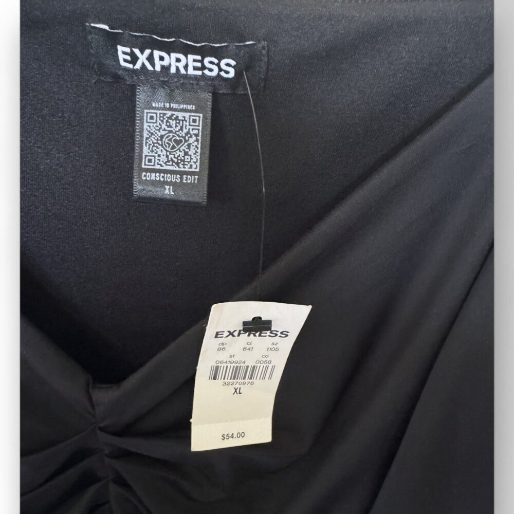 Express Silky Ruched Front Thong Bodysuit – XL - Picture 4 of 4